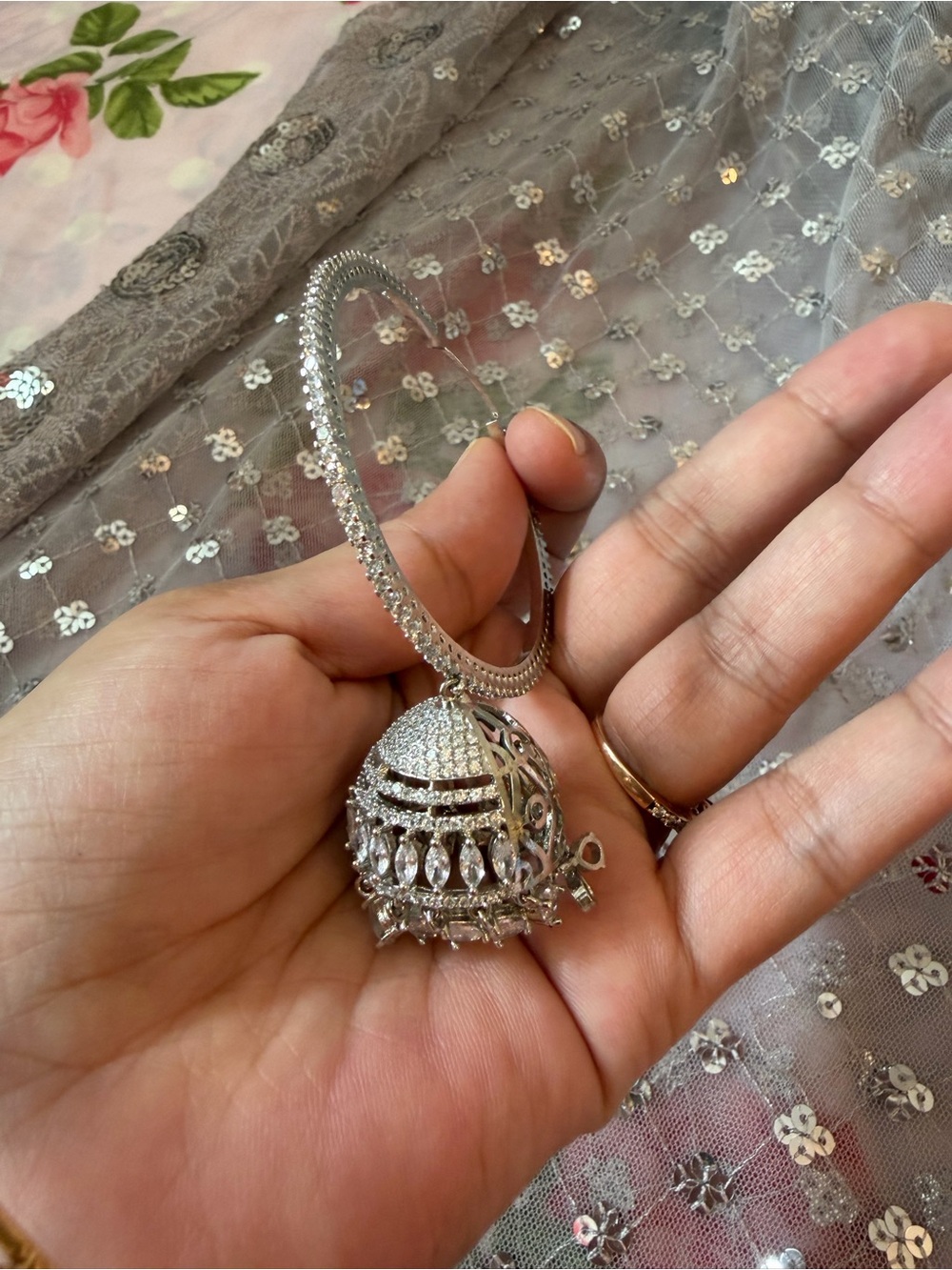 One missing brand new if you have one pair with it hehe AD EARRINGS